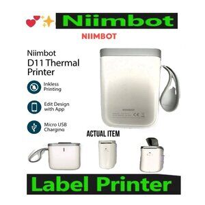 🛑 NIIMBOT Bluetooth ➕ LABEL PRINTER Rechargeable Inkless MACHINE 💸BUYNOW‼️